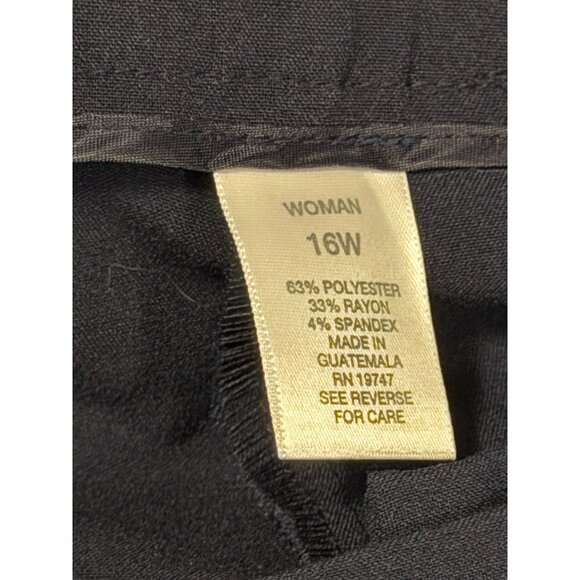 Dressbarn Navy Blue Plus Size Dress Pants Womens 16W Stretch Business Casual - Picture 4 of 12